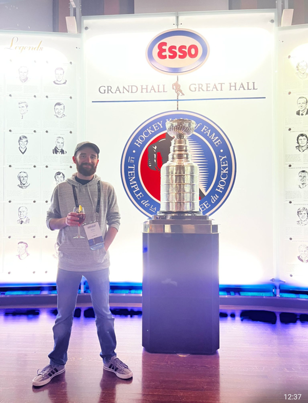 me with the stanley cup at the hockey hall of fame