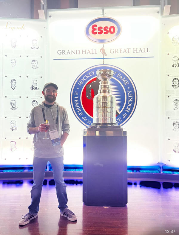 me next to the stanley cup